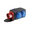 Industriële driefasige adapter MIXO IP44 ingang 5 pool 16A uitgang 3 schuko 230V