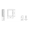 Infällt ställverk 16 modul-(2x8) IP40 Viko Panasonic transparent dörr
