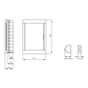 Infällt ställverk 36 modul-(3x12) IP40 Viko Panasonic transparent dörr