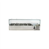 Ingredients refrigerated display case, stainless steel with glass, 4xGN1 / 3 + 1xGN1 / 2