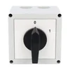 Interruptor 40A 15kw 0-1 ON-OFF 3 polos IP65 con casete aplicado de leva industrial 110x110mm