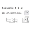 Interruptor de leva 16A, desconectador 1-0-2 (1 - polar), en la carcasa OB11,