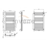 Invena bathroom radiator 540x1000 black UG-03-100-A