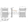 Invena fürdőszoba radiátor 540x800 fekete UG-03-080-A