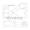 Invena Nea diskbänksblandare med utdragbar pip, krom, BZ-83-W01-W