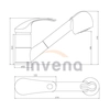 Invena Nea sink faucet with pull-out spout, chrome, BZ-83-W01-W