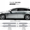 JAGUAR XF I X250 Kombi CHROME juostos, apsauginės durys