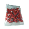 Jeu de connecteurs à bornes à sertir à double broches rouges 1,5mm² jeu de polyamide tubulaire isolé 100 pcs