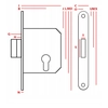 JOINERY DOOR LOCK ZW/50 JANIA