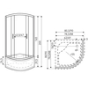 Kabina prysznicowa Kerra Madera STR GL półokrągła 90 z głębokim brodzikiem