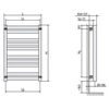 Καλοριφέρ μπάνιου PURMO Java H=1300 L=500, 668W, άσπροRAL9016