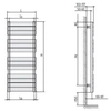 Καλοριφέρ μπάνιου PURMO Muna H=1650 L=500, 815W, άσπροRAL9016