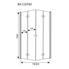 Καμπίνα ντους Sea-Horse Foldex τετράγωνη 80x80x195 - διαφανές γυαλί με επίστρωση