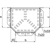 Kanal-T-Stück TKJ100H60, Blechdicke 1,0mm