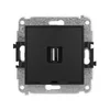 KARLIK USB socket AA 2.0, without description field Color: Matt gray