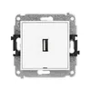 KARLIK USB socket AA 2.0, without description field Color: Matt white