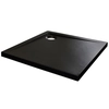 Kerra Cezar square shower tray 80 x 80 cm black, stone structure