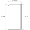 Kerra Cristal Badewannenabtrennung 1 BL 150x80 cm