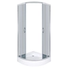 Kerra Intro half-round shower enclosure 90 cm with a shower tray