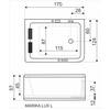 Kerra Marika Lux Whirlpool-Badewanne links 170