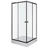 Kerra Olga Sq Black shower cabin square 90 cm