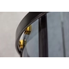 Kerra Tiara Gold 90 semi-circular black shower cabin with gold finish