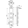 Kerra Tore hydromassage sort brusepanel