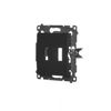 Keystone data socket cover, flat, double (module), matte black Simon54