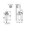 Kit avec mini filtre à charbon actif, efficacité1500 l Grohe Blue