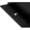 Klema środkowa Dł: 50 mm z pinami uziemiającymi anodowana czarna