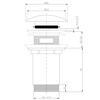 Klick-Klack-Stecker 1 1/4" groß, großer Kragen ohne Überlauf, verchromtes Seepferdchen