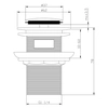 Klick-Klack-Stecker 1 1/4" klein mit Überlauf verchromt Seepferdchen