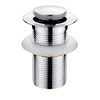 Klick-Klack-Stecker 1 1/4" klein ohne Überlauf Chrom Seepferdchen