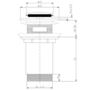 Klick-Klack-Stecker 1 1/4" kleiner, großer Kragen ohne Überlauf Messing verchromt Seepferdchen