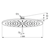 Kludi A-QA kerek zuhanyfej, matt fekete 300 mm 643308700