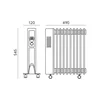 Kobi Radiateur d'huile YUGO 2500/1500/1000W 230V