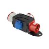 Kolmefaasiline voolujaotur MIXO CEE maksimaalne 7kW sisend 5 poolused 32A 400V väljund 5 poolused 16A 400V , 5 poolused 32A % p9/% ja 1 schuko pesa 230V IP44