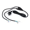 KOLORENO Щепсел със заземен захранващ кабел, сплитер 1/2 3x0,75mm 2m - Черен