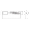 KONFIRMAT FURNITURE SCREW 7.0X50 /100SZT ON IMBUS