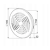 Kovinska prezračevalna rešetka AWENTA VELITE grafit fi150, MVZ14GR