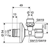 Kutni ventil 1/2x3/8 Schell Comfort