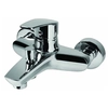 Kuu wall-mounted two-hole chrome bathtub mixer