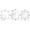 Квадратна кутия от дълбока ABS пластмаса 110x110x100mm IP67 IK06