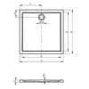 Квадратно душ корито Riho Zurich 90 x 90 cm