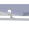 Låg hållare för takmembranets icke-invasiva ballastkonstruktion
