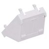 Lámina K45 2-krotna RJ con tapa acodada, para adaptadores MD, blanco