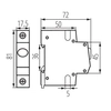 Lampe de signalisation modulaire rouge TH35 Ideal Kanlux KLI-R 23320