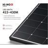 Lång Hi-MO6 LR5-54HTH 420W svart ram solpanel, behållare