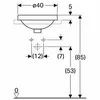 Lavabo à encastrer dans le plan Roue Variform 40 cm