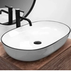 Lavabo à poser Rea Cleo 61 bord noir- En plus 5% REMISE sur le code REA5